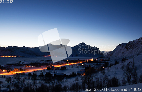 Image of Blue Hour near Borg, Lofoten, Norway