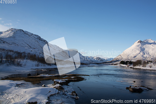 Image of River near Vestpollen, Lofoten, Norway