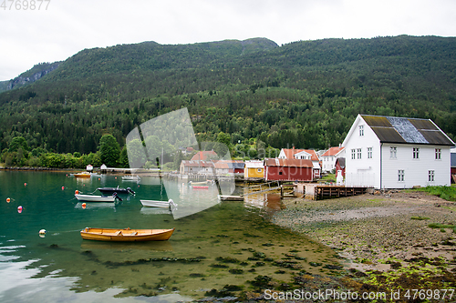 Image of Solvorn at the Lustrafjorden, Sogn og Fjordane, Norway