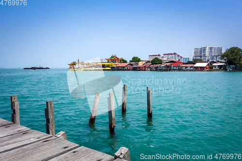 Image of Temple in George Town Chew jetty, Penang, Malaysia