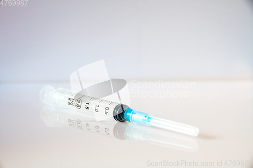Image of Syringe on grey background