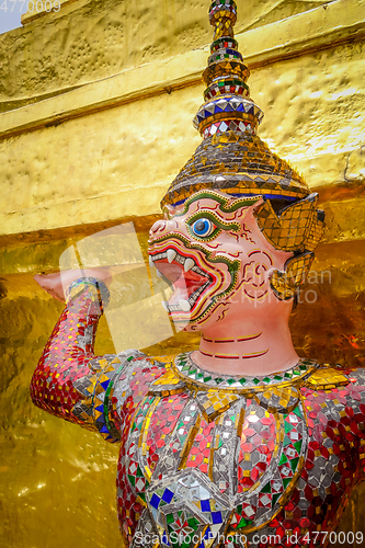 Image of Yaksha statue, Grand Palace, Bangkok, Thailand