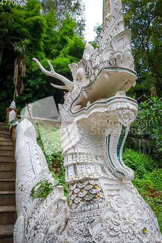 Image of White statue in Wat Palad temple, Chiang Mai, Thailand