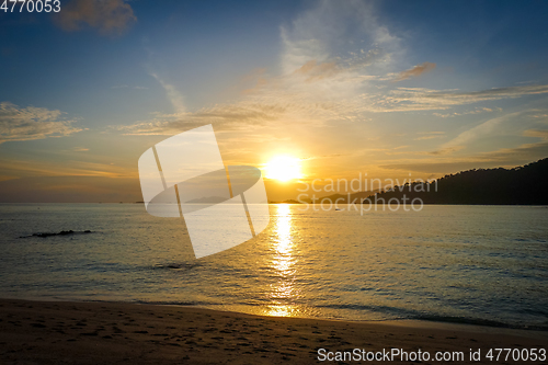 Image of Tropical beach at sunset in Koh Lipe, Thailand