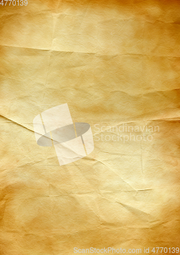 Image of Old brown crumpled paper texture background