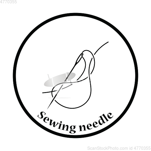 Image of Sewing needle with thread icon