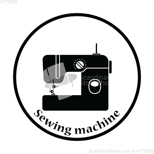 Image of Modern sewing machine icon