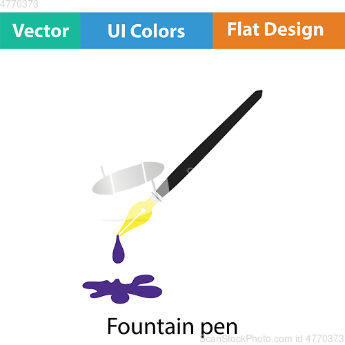 Image of Fountain pen with blot icon