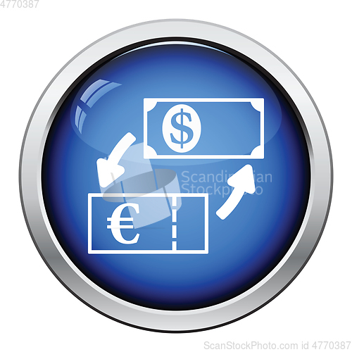 Image of Currency dollar and euro exchange icon