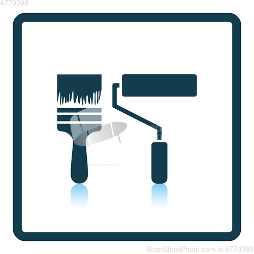 Image of Icon of construction paint brushes