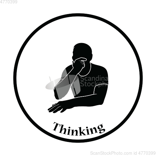 Image of Thinking man icon