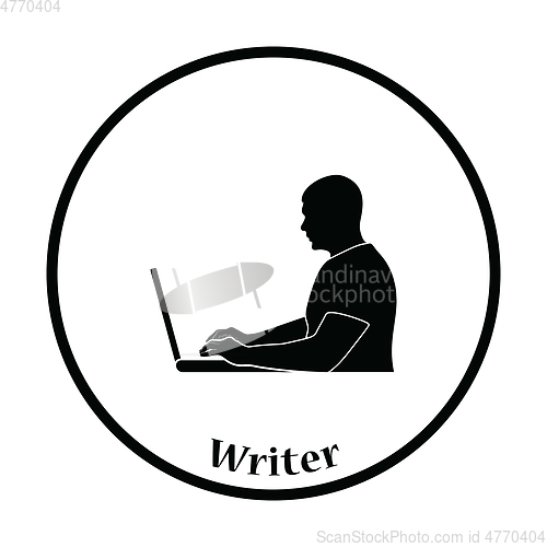 Image of Writer at the work icon