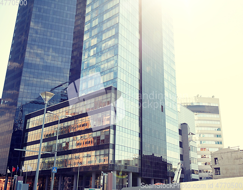 Image of modern office buildings in city