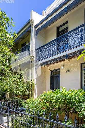 Image of a typical terrace house in Sydney Australia