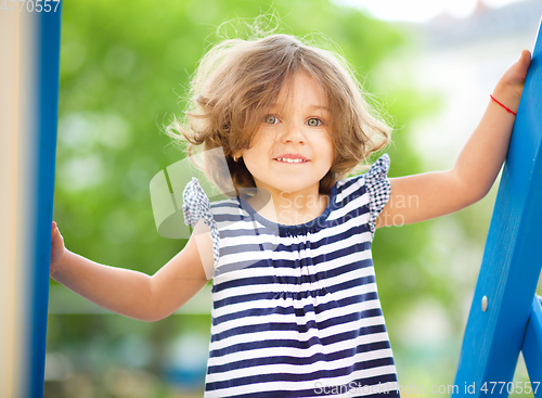 Image of Portrait of a cute little girl