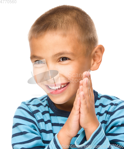 Image of Portrait of a cute little boy