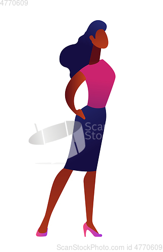 Image of Businesswoman vector illustration.