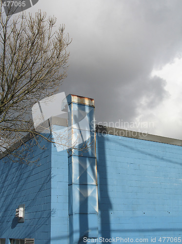 Image of blue industrial building