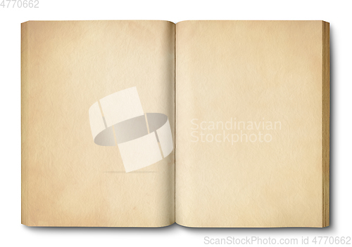 Image of Vintage open book isolated on white background