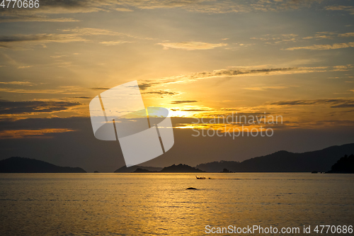 Image of Tropical beach at sunset in Koh Lipe, Thailand