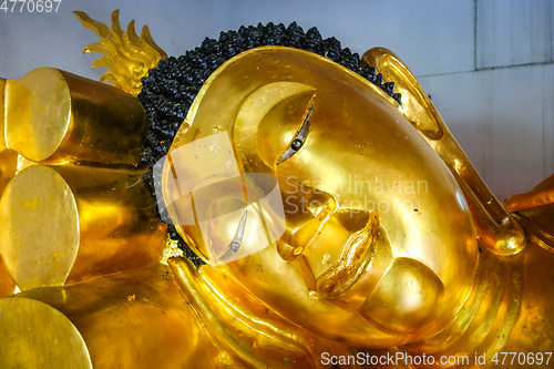 Image of Buddha statue in Wat Phra Singh temple, Chiang Mai, Thailand