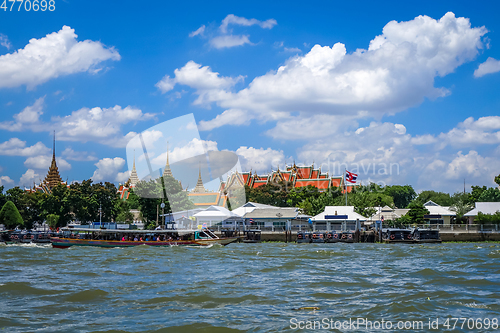 Image of Grand Palace and Chao Praya river, Bangkok, Thailand