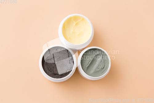 Image of blue clay mask, body butter and therapeutic mud