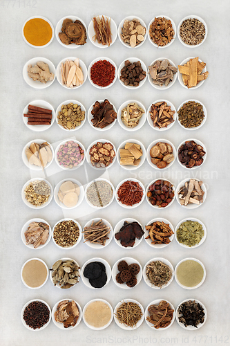 Image of Large Chinese Herb and Spice Collection