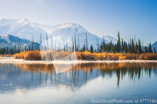 Image of Fall Mountain Reflection