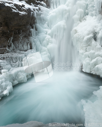 Image of Johnston Canyon Lower Falls in Winter