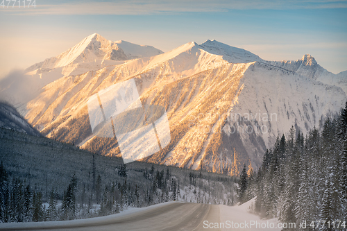 Image of Mountain Highway in Winter