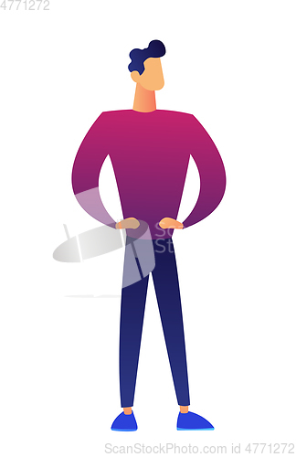 Image of Businessman standing vector illustration.