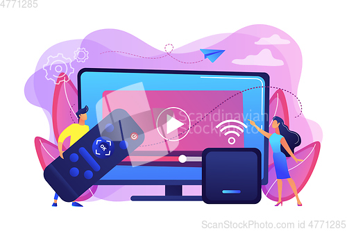 Image of Smart TV box concept vector illustration.