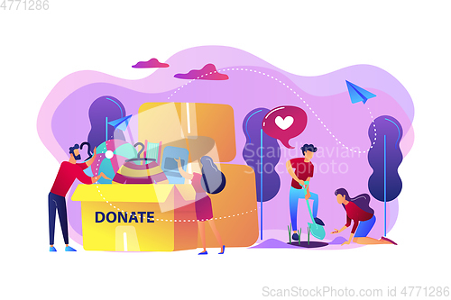 Image of Volunteering concept vector illustration.