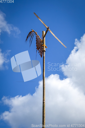 Image of Windmill in Jatiluwih paddy field, Bali, Indonesia