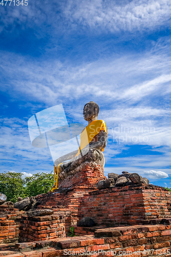 Image of Buddha statue, Wat Lokaya Sutharam temple, Ayutthaya, Thailand