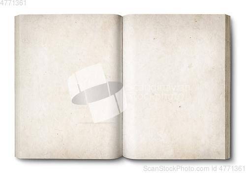 Image of Vintage open book isolated on white background