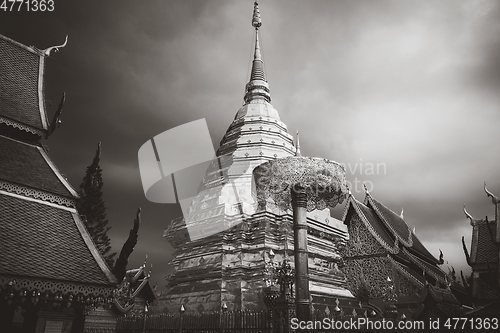 Image of Wat Doi Suthep golden stupa, Chiang Mai, Thailand