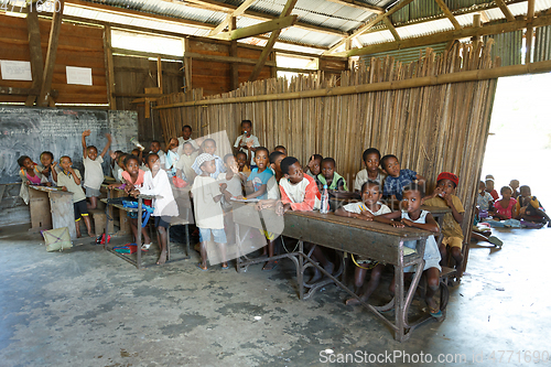 Image of Malagasy school children in classroom, Madagascar