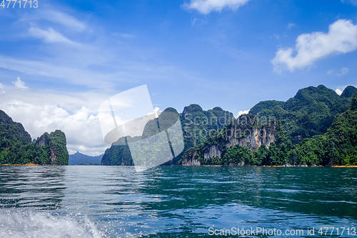 Image of Cheow Lan Lake cliffs, Khao Sok National Park, Thailand