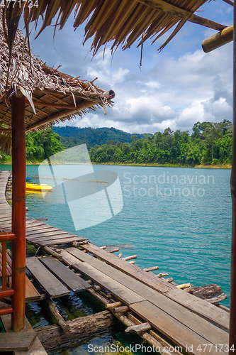 Image of Floating village in Cheow Lan Lake, Khao Sok, Thailand