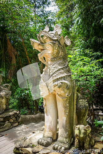 Image of White statue in Wat Palad temple, Chiang Mai, Thailand