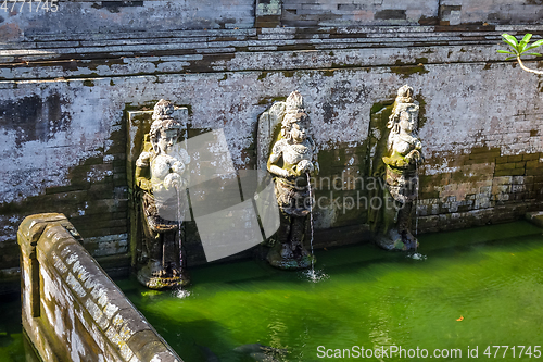 Image of Bathing temple in Goa Gajah elephant cave, Ubud, Bali, Indonesia