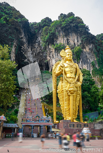 Image of Murugan statue in Batu caves temple, Kuala Lumpur, Malaysia