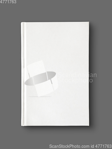 Image of Closed blank dictionary, book isolated on grey