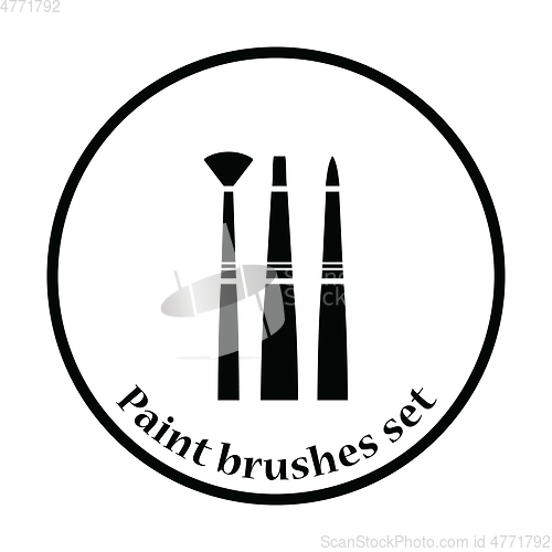Image of Paint brushes set icon