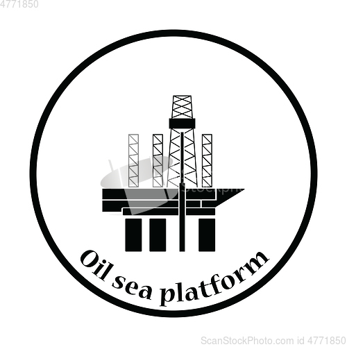 Image of Oil sea platform icon