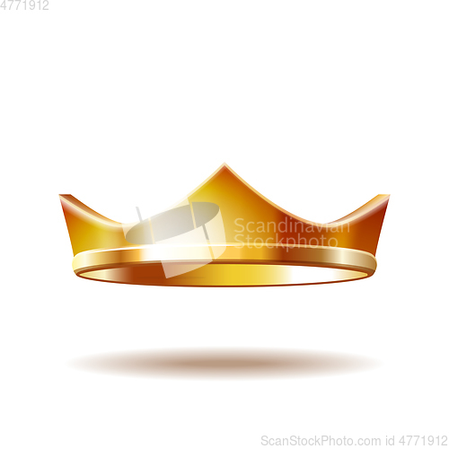Image of Golden royal crown isolated on white