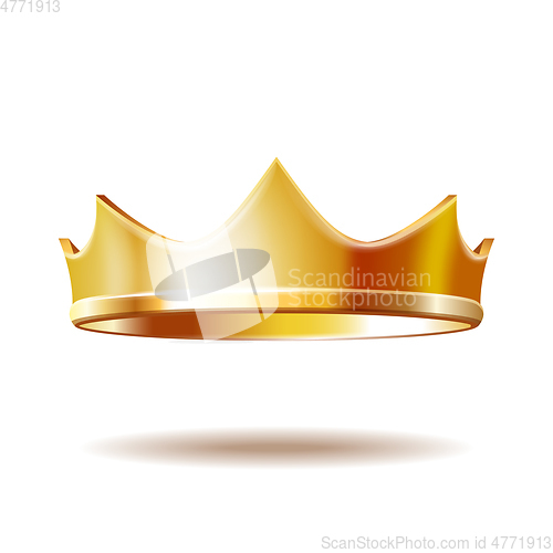 Image of Golden royal crown isolated on white