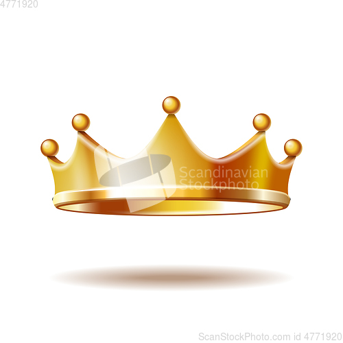 Image of Golden royal crown isolated on white